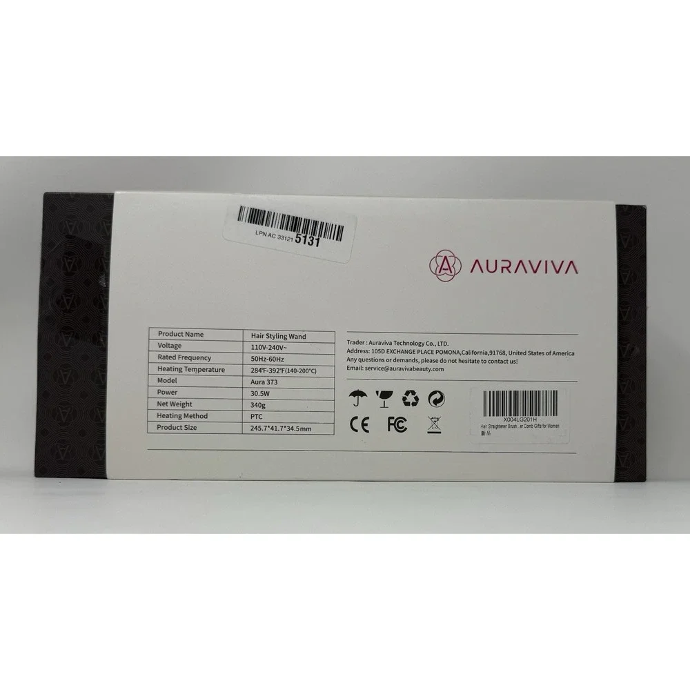 Auraviva Hair Straining Brush Wand‎ Women's New Open Box